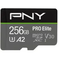 PNY Technologies P-SDU256V32100PRO-GE SD MicroSD XC Card 256GB Pro Elite R100MB/s W90MB/s reta
