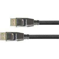 Python Câble de connexion DisplayPort 1.2, 4K / UHD @60Hz, connecteur entièrement métallique, contacts (10 m), Câble vidéo, Noir