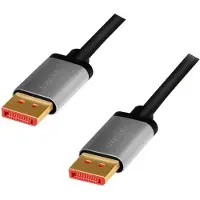 Logilink Display Port – DIsplay Port (2 m), Câble vidéo, Gris, Noir