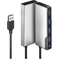 Alogic UAFUUA-SGR USB-A HUB 4 en 1 space grau