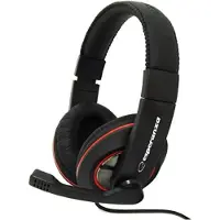 Esperanza Casque audio filaire EH118, arceau, appels/musique, noir. Ed
