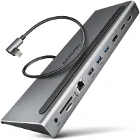 Axagon HMC-4KX3 laptop dock/port replicator Wired USB 3.2 Gen 1 (3.1 Gen 1) Type-C Grey