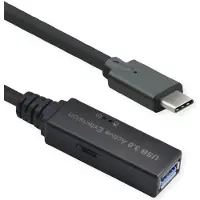 Roline Câble répéteur actif USB 3.2 Gen 1, type A - C, noir, 5 m