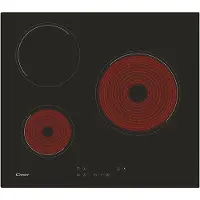 Candy Table de cuisson vitrocéramique 59cm 3 feux 5500w - - CH63CC/4U2 -