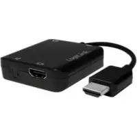 Logilink Extracteur audio HDMI A/M vers A/F + 3.5 mm/F + ODT 2CH/5.1CH noir 0,1 m (1 blister)