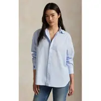 Ralph Lauren pour femme. 211968220002 Chemise Oversize bleue (XL), Casuel, Coton, Manche longue