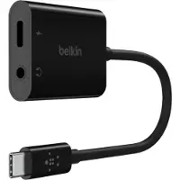 Belkin Adaptateur USB-C 3,5 mm Rockstar Audio + Recharge (Adaptateur USB-C Audio Compatible avec iPad Pro 12.9, 11,
