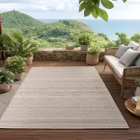 HomebyHome Tapis d’Extérieur Imperméable et Résistant aux UV Idéal pour Cuisine Balcon Terrasse Jardin et Salon, Taille: 280x370 cm