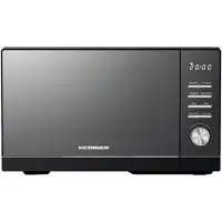 Heinner HMW-MD25DMRBK Micro-ondes 25 L, 800 W, 5 niveaux de puissance, fonction décongélation, minuterie 95 min, plateau tournant 288 mm, noir