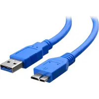 Techly ICOC-MUSB3-A-020 Câble USB3.0 mâle type A-mâle micro B, 2m bleu