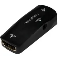 Logilink Câble HDMI vers VGA 1080p doré noir (Bulk)