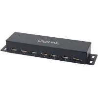 2Direct USB-HUB 7-Port metall LED-Anzeige m. Netzteil