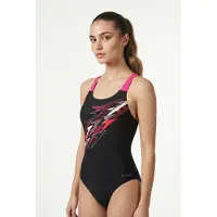 Speedo Medley Logo Medalist Swimsuit Noir UK 32 Femme