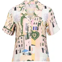 Object Chemisier 'OBJDiva Martha' jaune citron / vert / rose / poudre