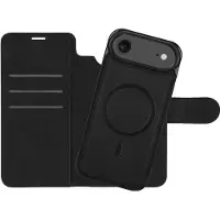 Just in Case Herausnehmbare PU-Leder Book Hülle Schwarz Apple iPhone Air (Apple iPhone Air), Coque pour téléphone portable, Noir