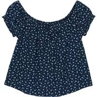 Superdry 1/2 Button Woven Short Sleeve Top Bleu XS Femme