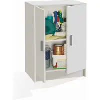 ForÉs/arkit Armoire Blanche 2 Portes Rangement Polyvalent - Forés/arkit