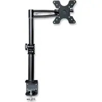 Techly Support de bureau pour LCD TV LED 13 27 bras central inclinable pince (Tables, 27", 8 kg), Support de moniteur, Noir