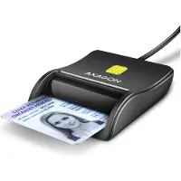 Axagon CRE-SM3N (USB 2.0), Lecteur de carte mémoire, Noir