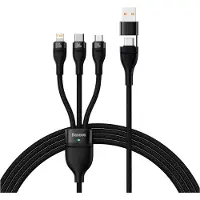 Baseus 3-in-1 Kabel Typ C / USB A zu Micro USB / Lightning / Typ C PD QC 5A 100W CASS030101 1,2 m schwarz