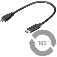 Microconnect USB3.1CAMB02 Câble USB 2.0 0,2 m Micro-USB B USB C Noir
