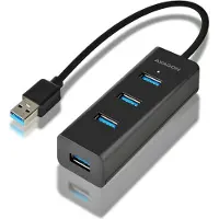 Axagon HUE-S2B hub d'interface USB 3.2 Gen 1 (3.1 Gen 1) Type-A 5000 Mbit/s Noir