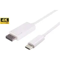Microconnect 1.0m USB C - DP DisplayPort White - Adaptateur de câble (USB C, DisplayPort, mâle / mâle, 1 m, White)