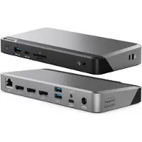 Alogic 100W USB-C DX3 Triple 4K Display Docking Station Space Gr