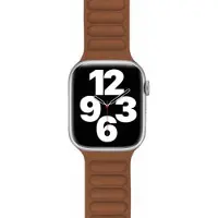 BigBen Interactive Bracelet Apple Watch 42-44-45-49mm Cuir 155 à 210mm Marron/Orange Bigben