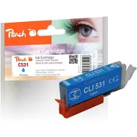 Peach Cartouche Canon CLI-531 6120B002 cyan compatible - Compatible - Cartouche d'encre