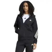 Adidas Sweat de sport 'STADIUM THREE STRIPES FULL ZIP' noir / blanc