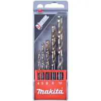 Makita Jeu de forets hélicoïdaux à métaux HSS 5t (10 mm, 4, 5, 6, 8)