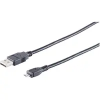 S-Conn câble USB-Micro USB-A-ST vers USB-B MICRO ST 2.0 cuivre 5,0m (14-11055)