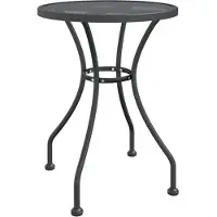 vidaXL Table de jardin Ø60x72 cm Métal déployé Anthracite