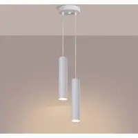 Sollux Lampe suspendue LAGOS 2P blanc 2xGU10 10W acier 118x15x15cm