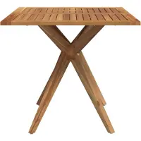 vidaXL Table de jardin carrée 85x85x75 cm bois massif acacia