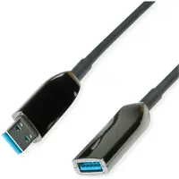 Roline Câble répéteur actif USB 3.2 Gen 1 (AOC), ST/BU, noir, 15 m