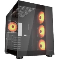 Cougar FV150, tour moyenne, sans bloc d'alimentation, USB/audio, ATX, 1x USB-C 3.2 Gen 2, 2x USB 3.0, noir