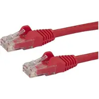 StarTech.com .com 10m CAT6 Ethernet Cable - Red CAT 6 Gigabit Ethernet Wire -650MHz 100W PoE RJ45 UTP Network/Patch Cord Snagless w/Strain Relief Fluke Tested/Wiring is UL Certified/TIA