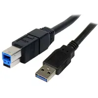 StarTech.com .com Câble SuperSpeed USB 3.0 A vers B de 3m noir - mâle/femelle - Câble de connexion USB 3.0 - Câble USB - USB Type B (M) vers USB Type A (M) - USB 3.0 - 3 m - moulé - noir