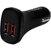 StarTech.com Dual Usb 24w/4.8a Car Charger Noir One Size / EU Plug 220V