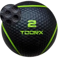Toorx Fitness Médecine-ball 1 - 6 kg | Noir complet - 2kg - Vert