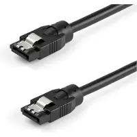 StarTech.com Câble SATA pour disque dur - Rond - 0,6 m - Câble SATA - Serial ATA 150/300/600 - SATA (R) verrouillé pour SATA (R) verrouillé - 60 cm - rond - noir