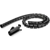 StarTech.com Spiral Cable Management Sleeve 2.5 M Noir One Size / EU Plug 220V