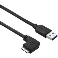 StarTech.com Câble Micro USB 3.0 slim - Cordon USB-A vers Micro-B à angle gauche de 2 m - USB 3.1 Gen 1 (5 Gb/s) - M/M - Câble USB - Micro-USB de type B (M) pour USB type A (M) - USB 3.0 - 2 m -...