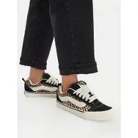 Vans Baskets basses Knu Skool BLACK/LEOPARD femmes - Noir - 35
