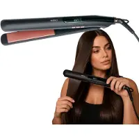 Mexx Fer à lisser en céramique 50 W - Fer à lisser avec écran LED - Fer à lisser avec réglage de la température 180-230 °C - pour tous types de cheveux - Longueur du câble 1,8 m - Noir