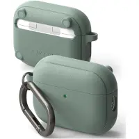 Ringke - Étui en silicone Onyx Magnetic avec texture antidérapante et ouverture pour mousqueton pour AirPods Pro 3 - vert sauge