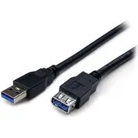 StarTech.com .com Câble d'extension USB 3.0 SuperSpeed de 2m - Rallonge USB A vers A - M/F - Noir