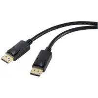Renkforce Câble de connexion DisplayPort DisplayPort mâle, DisplayPort mâle 5. (5 m), Câble vidéo, Noir